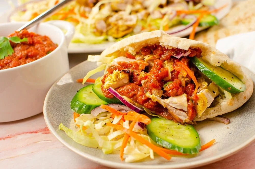 Chicken kebab in pita